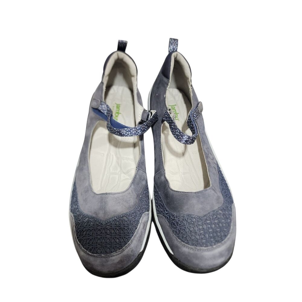 Jambu Mary Jane Flats Blue Suede Comfort Shoes Womens 11 Casual Walking